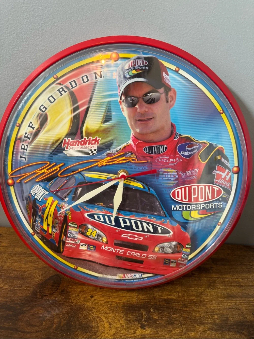 Jeff Gordon #24 DuPont Motorsports NASCAR WinCraft Wall Clock 12” Non‎ Working